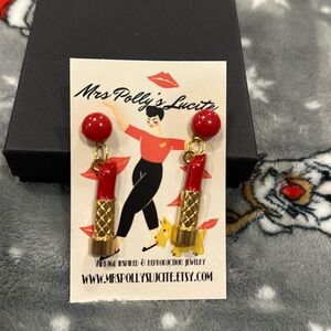 Lipstick earrings